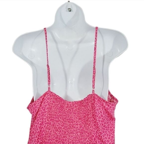 NEW Wild Fable Cinch Front Peplum Sleeveless Tank Top in Pink Floral Size XXL - Picture 4 of 8